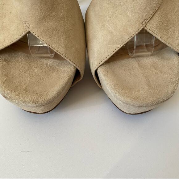 Diane Von Furstenberg DVF Zia Suede Platform Heels size 9 - Picture 7 of 12
